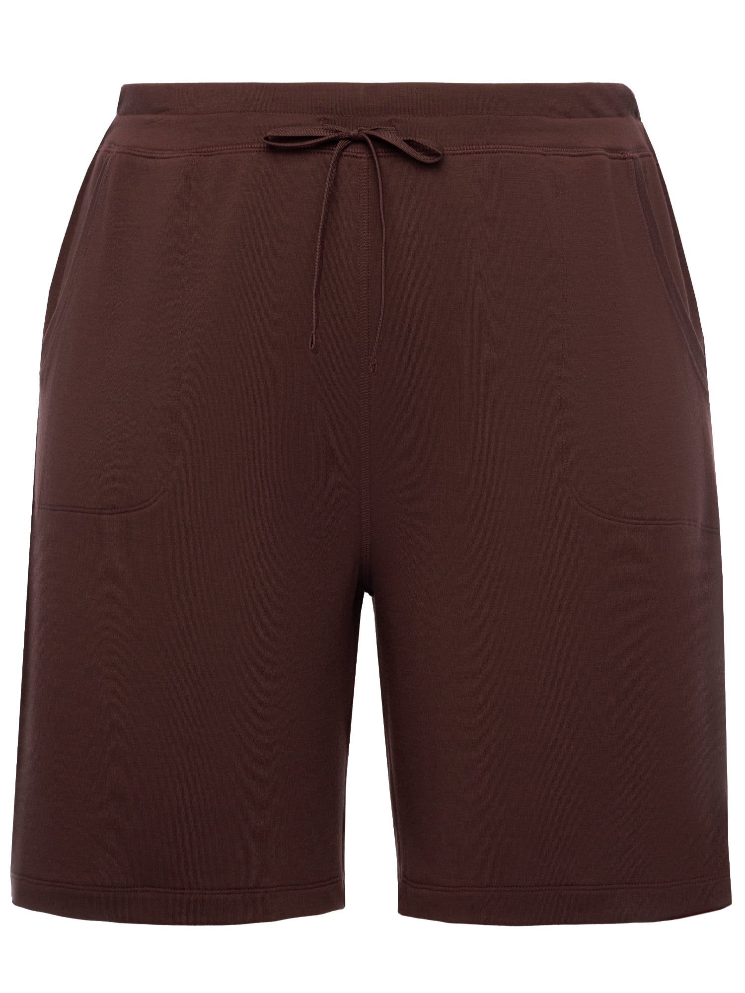 Athletic Works Women's Plus Size 9" French Terry Drawstring Lounge Shorts, Size 1X-5X