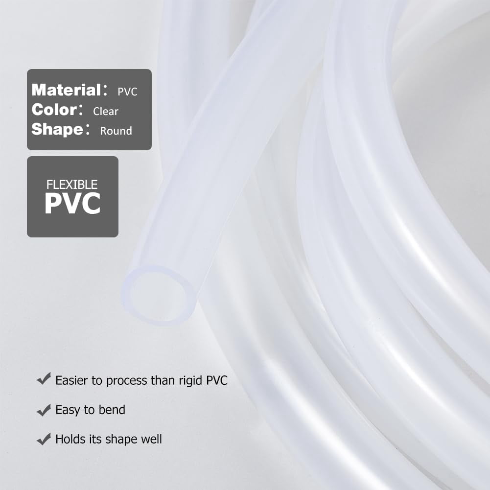 16ft/5m Flexible Tubing for DIY Artificial Flowers 16mm Wide Flower Bouquets Tubes Clear Floral Stems Roll for DIY Bundling Artificial Flower Stems