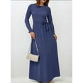 thumbnail image 6 of Textured Crew Neck Maxi Dress, 6 of 6
