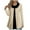 Khaki, variant on Hinvhai Womens Long Sleeve Blouse Cowl Neck Warm Splicing Tunic Tops with Buttons Yellow XXXL