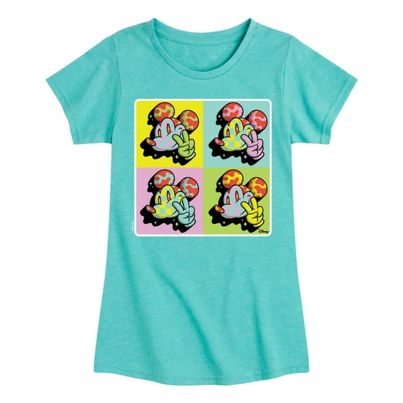 Disney - Mickey Mouse - Peace Sign On My Mind - Toddler & Youth Girls Short Sleeve Graphic T-Shirt