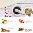 thumbnail image 5 of Tzou Marble Mortar and Pestle Set, Stone Grinder Bowl with Wood Base for Grinding Herbs Spices, 5 of 7