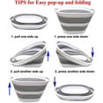 thumbnail image 4 of Collapsible Plastic Oval Laundry Basket, Oval Plastic Collapsible Laundry Basket, Oval Collapsible Laundry Basket, for Shopping Basket, Fruit Basket, Laundry Basket, 4 of 5