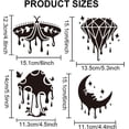 thumbnail image 2 of Moon Diamond Mushroom Stencil 11.8×11.8inch Dreamy Melting Moon Star Moth Stencil with Painting Brush Reusable Magic Theme Painting Stencils for Wood Canvas Paper Fabric Wall Multi-color, 2 of 9