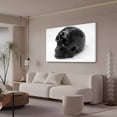 thumbnail image 3 of Póster de lienzo con calavera de cristal de obsidiana negra, decoración para dormitorio, paisaje deportivo, decoración para oficina, regalo, estilo marco, 20 x 30 cm, 3 of 8