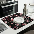 thumbnail image 3 of Microfibre Drying Mat for Kitchen Pioneer Dish Drying Drainer Mat Absorbent Colorful Floral Drying Mat Washing Up for Glass, Plate & Cup 16inch X 18inch, 3 of 7