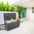 thumbnail image 2 of Ktaxon 120gal Outdoor Garden Plastic Storage Deck Box Waterproof Grey, 2 of 10