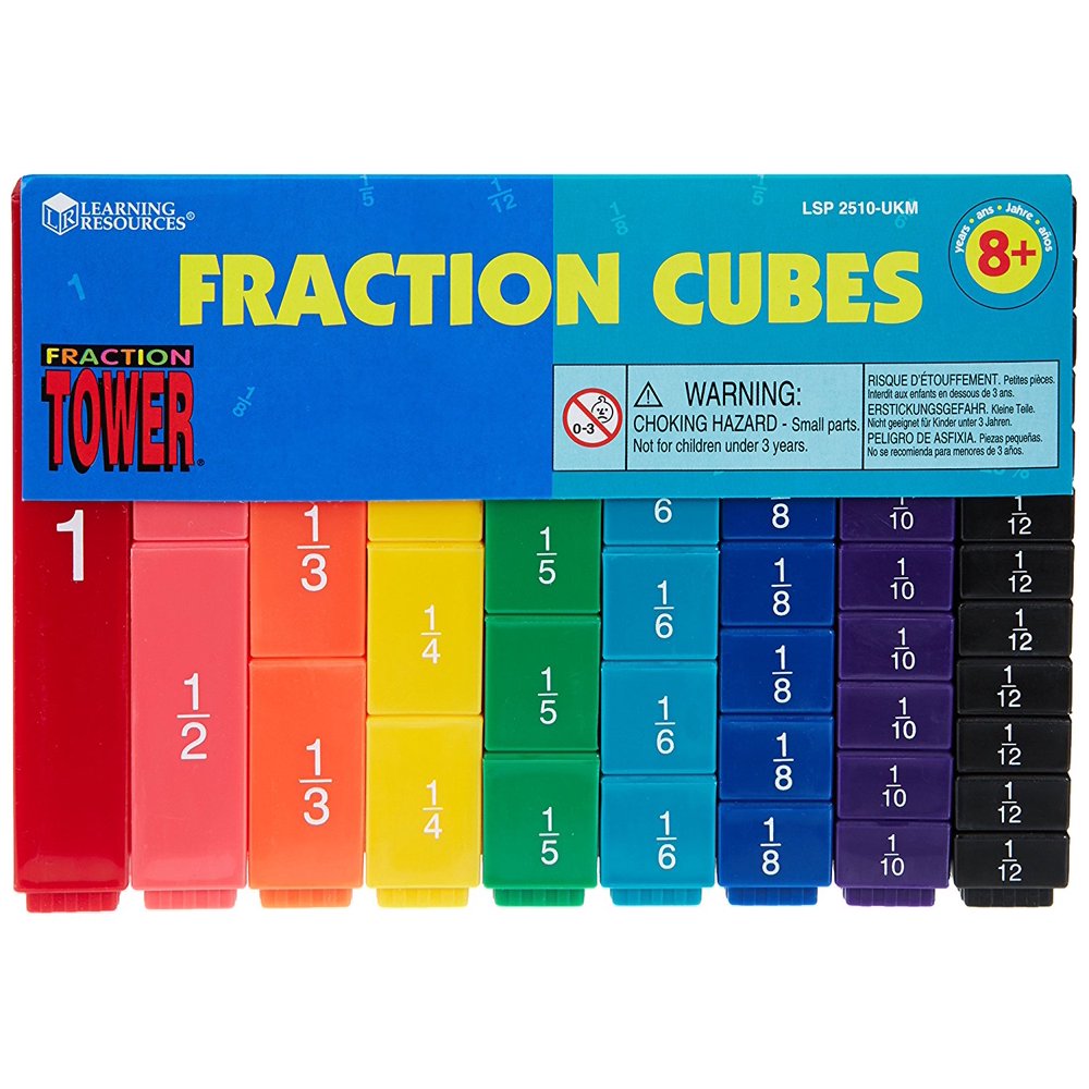 Fraction Tower Fraction Cubes, 51 Pieces, Explore mathematical concepts