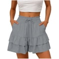 thumbnail image 4 of Sentmoon Womens Athletic Shorts High Waist Running Shorts for Women Stretchy Solid Color Regular Fit Bermuda Shorts for Women with Pockets Soft and Comfortable S-2XL, 4 of 8