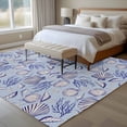 thumbnail image 4 of 6'x9' Area Rugs, Coastal Seashells Indoor Outdoor Area Rug for Living Room Bedroom, Summer Nautical Coral Vintage Rustic Washable Bathroom Rugs Kitchen Floor Carpet Mats Home Decor Aesthetic, 4 of 8