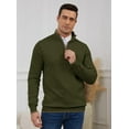 thumbnail image 4 of Pullover Sweaters for Men Quarter-Zip Long Sleeve Solid Casual Knit, 4 of 7