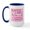 White/Navy Inside, variant on CafePress - Tribute Square Breast Cancer Large Mug - 15 oz Ceramic Large White Novelty Mug