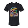 thumbnail image 3 of Funny Neon Sloth | Dean Russo Art Animal Lover Mens Premium Tri Blend T-Shirt, True Black, S, 3 of 5