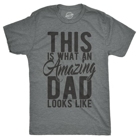 Mens This Is What An Amazing Dad Looks Like Tshirt Funny Fathers Day Tee For Guys