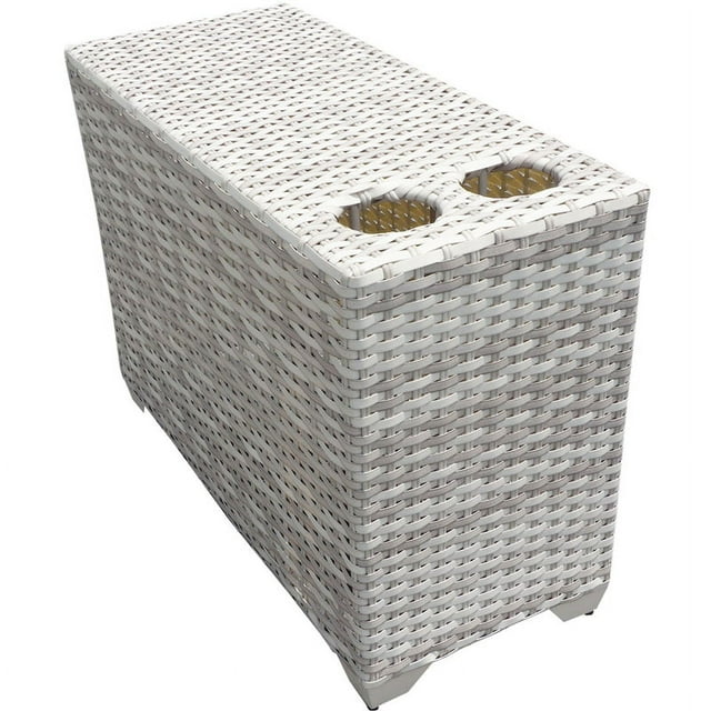 TK Classics Fairmont Table en Osier pour Patio Crème Vanille