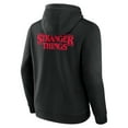 thumbnail image 3 of Men's Black Pittsburgh Pirates Stranger Things Logo Lockup Pullover Hoodie, 3 of 3
