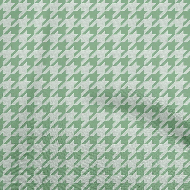 oneOone Velvet Sea Green Fabric Houndstooth Sewing Craft Projects Fabric Prints By Yard 58 Inch Wide