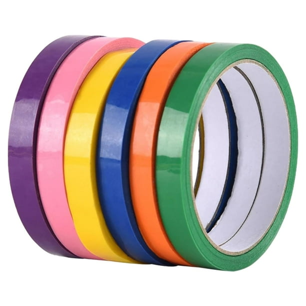 6 de Bolas Adhesivas, Cinta Rodante, Juguetes de Descompresión, Artesanías de Color , Cinta Adhesiva Relajante , Juego Sunnimix Cintas de bolas adhesivas