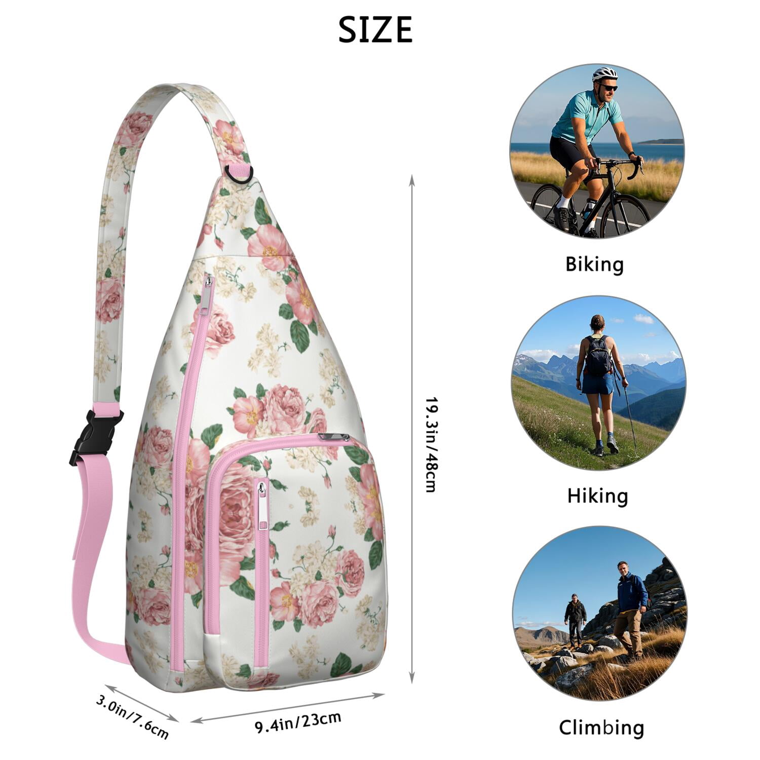 Tear - resistant Floral Sling Bag with Comfortable Strap for Women