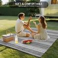 thumbnail image 5 of Outdoor Rug 4x6 Feet, Grey Geometric Entryway Rugs Floor Mats, Washable Runner Rug Non Slip, Modern Abstract Art Vintage Boho Indoor Outside Rugs for Patios/Porch/Camping, 5 of 9