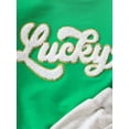 thumbnail image 6 of Suealasg Toddler Baby Boys Girls Saint Patrick's Day Outfits3M 6M 9M 12M 18M Infant Letter Embroidery Long Sleeve Sweatshirt and Elastic Pants Set 2 Piece Newborn Spring Ireland Festival Clothes, 6 of 9