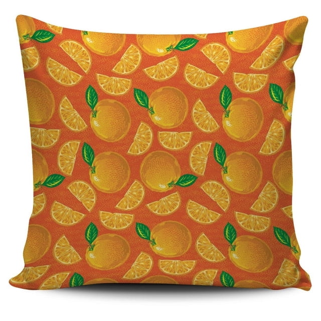 Funda de cojín con fondo naranja