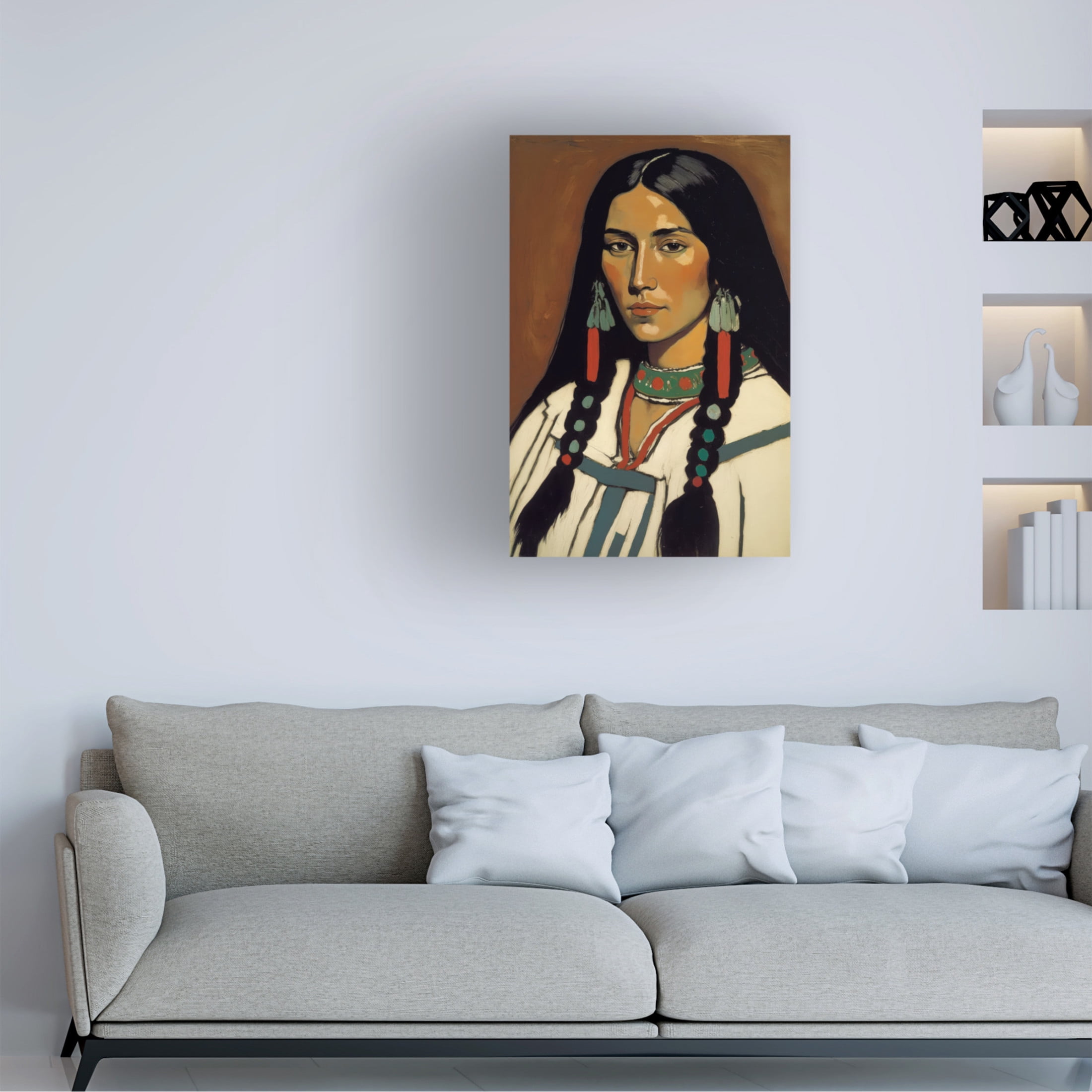 Canvas Wall Art - Treechild 'The Daughter Of Ashok' Wall Art for Living Room, Bedroom, or Office D?cor by Trademark Fine Art - 16 x 24 Inches