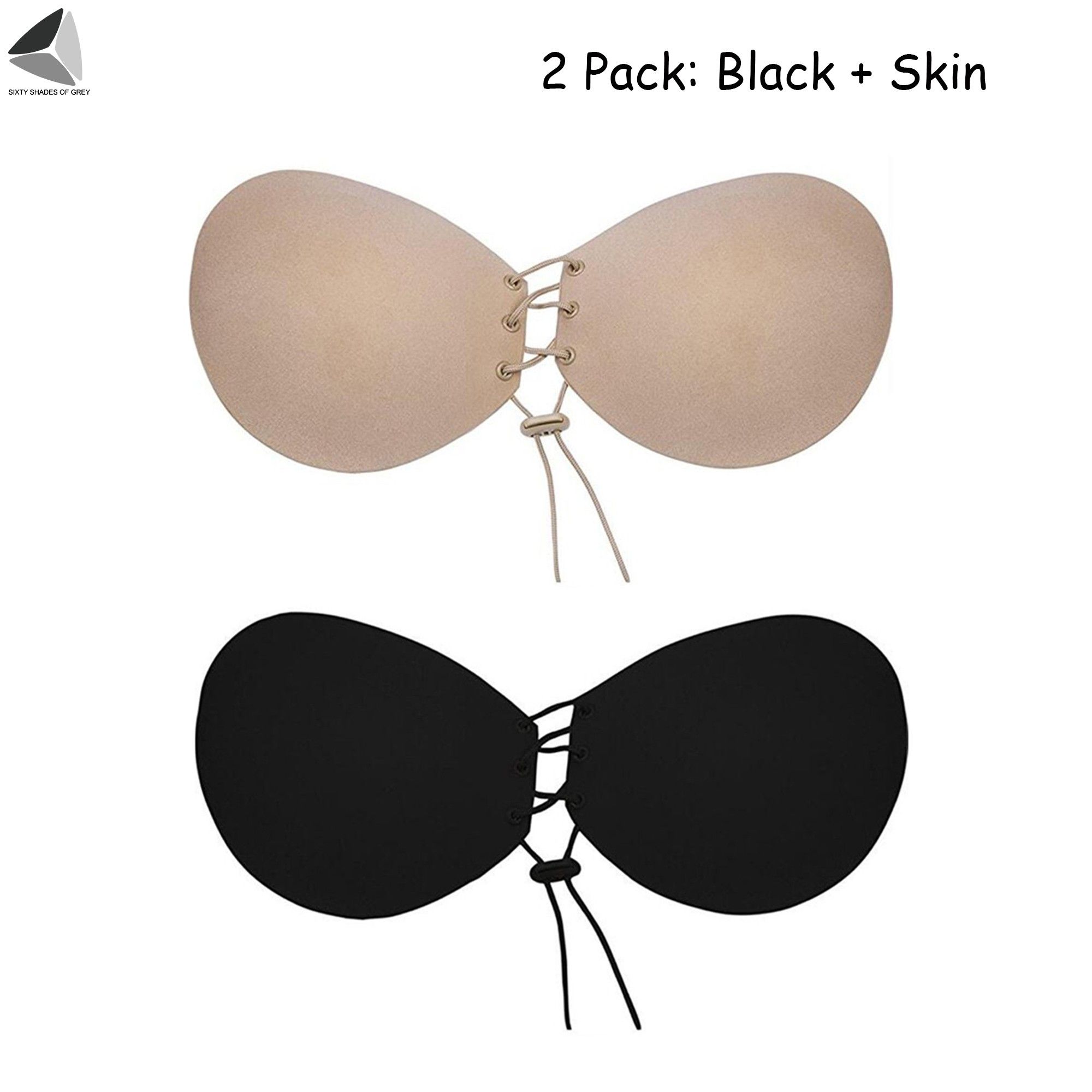 PULLIMORE 2 Pack Women Self Adhesive Invisible Bras Butterfly