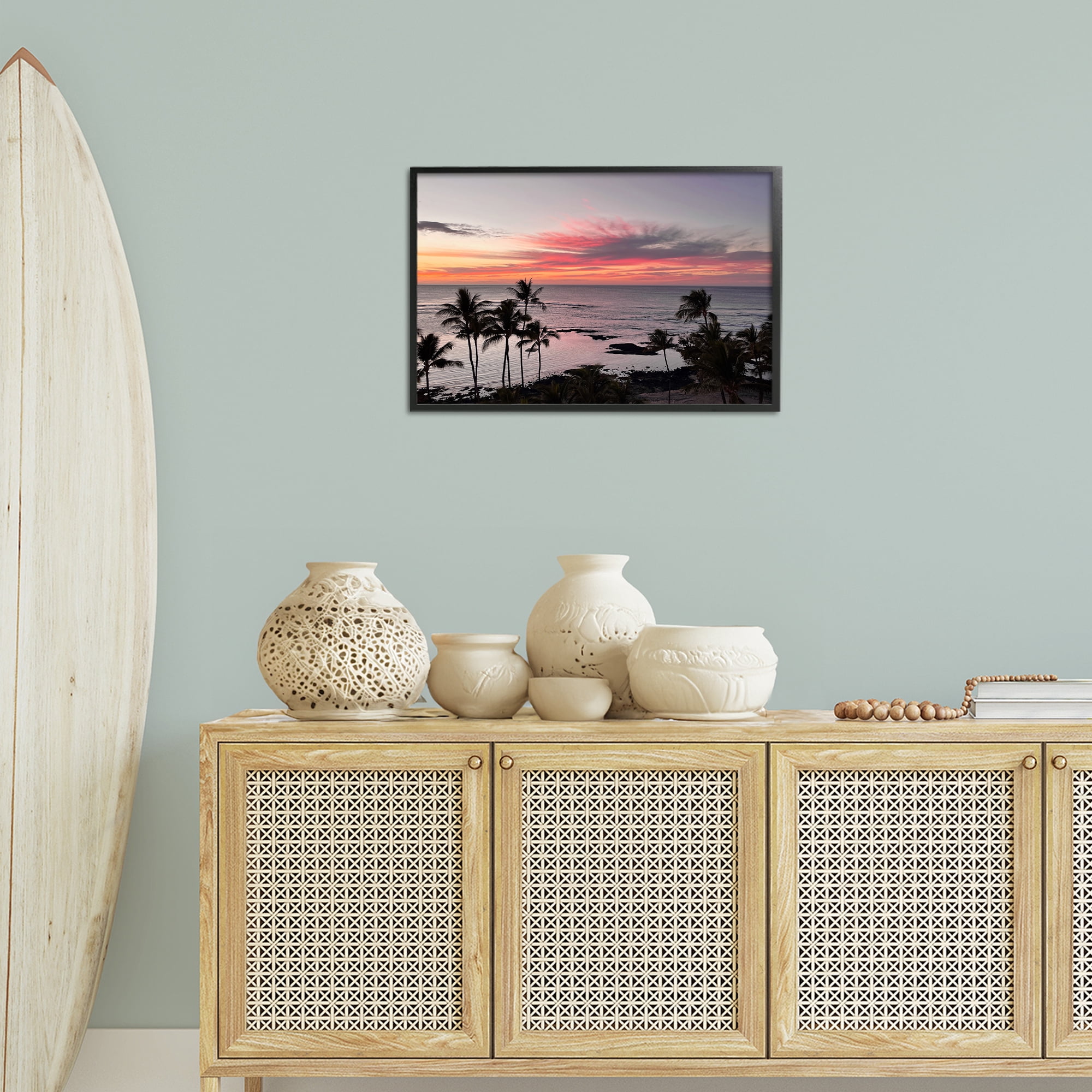 Stupell Industries Fierce Sunset View Landscape Photography Black Framed Art Print Wall Art, 24 x 16
