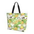 thumbnail image 2 of Fuzoiu Gnome and Pineapple Print Tote Bags for Women,Shoulder Bag, Gym Tote,Top Handle Ladies Shoulder Bags for Work Beach Travel and Shopping Grocery, 2 of 9