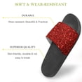 thumbnail image 3 of GZHJMY Stylish Slides for Women Men, Red Glitter Soft Flexible Slip-on Sandals Slippers, 3 of 7