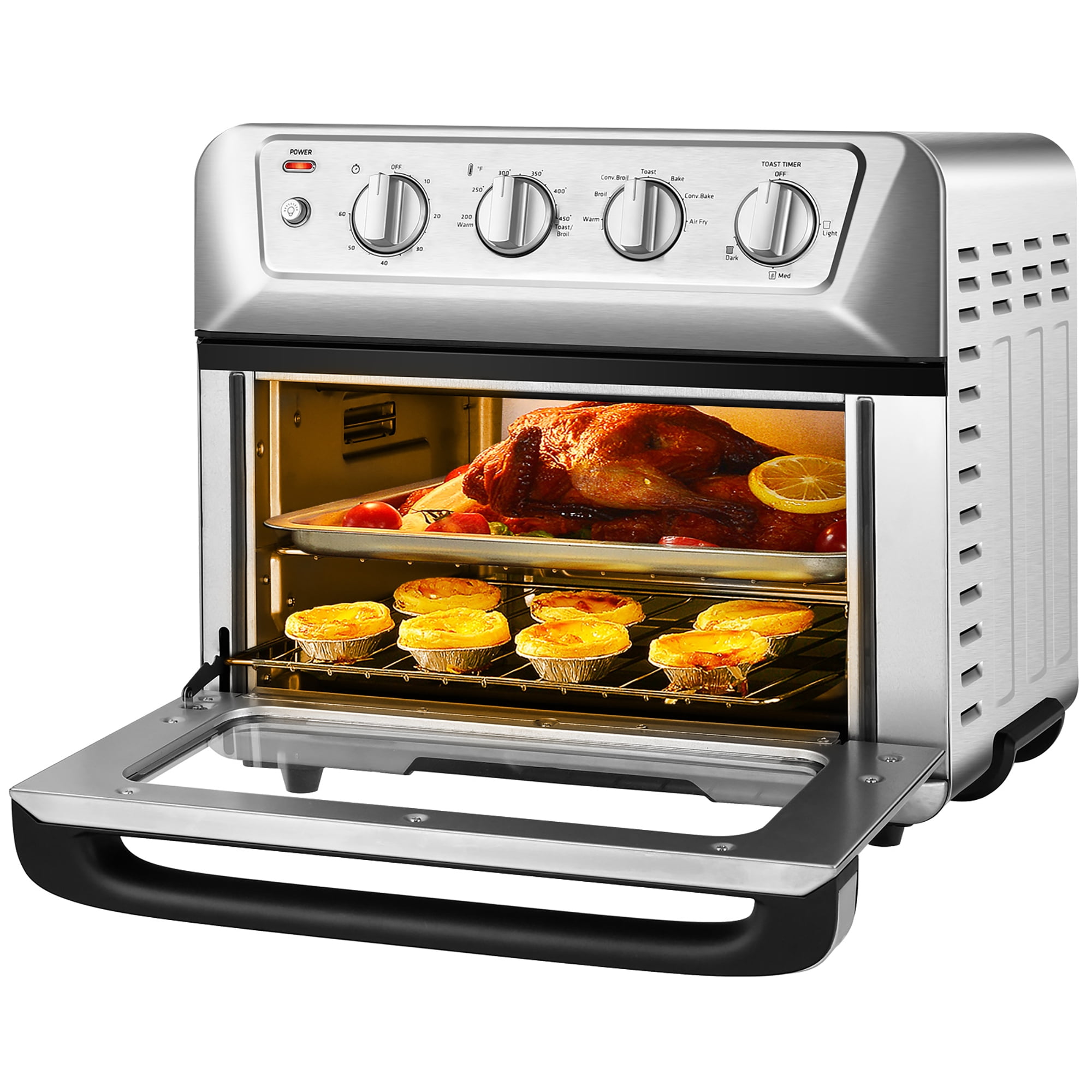 Costway 21.5QT Air Fryer Toaster Oven 1800W Countertop Convection Oven w/ Recipe