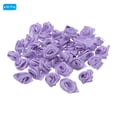 thumbnail image 3 of Unique Bargains Mini Satin Ribbon Roses Tiny Fabric Flowers Embellishments Rosettes Applique Purple 30 Pcs, 3 of 5