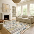 thumbnail image 6 of Addison Rugs Chantille Indoor/Outdoor Transitional Stripes Ivory Machine Washable Rectangle Rug, 3' x 5', 6 of 8