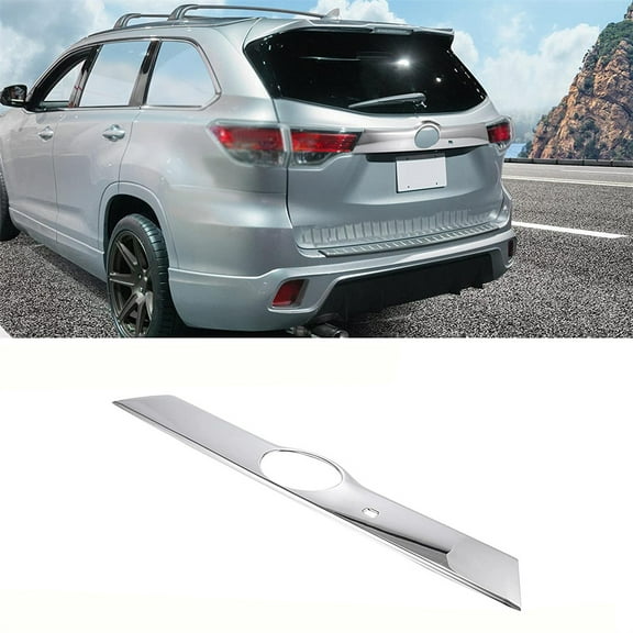 ABS Mirror Chrome Rear Trunk Streamer Cover Trim For Toyota Highlander 2014-2019