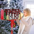 thumbnail image 2 of Christmas Tree Magnetic Mailbox Cover Large Size 25.5x21 Inch Winter Snowflake Buffalo Plaid Decorative Mail Box Post Covers Happy Holiday Xmas Letter Box Wraps for Home Outdoor Garden Yard Decor, 2 of 5