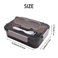 thumbnail image 4 of Lunch 1500Ml Bento Box, with 3 Compartments & Cutlery Set,Microwave, 4 of 5