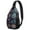 Space, variant on Pizza Pizza Pattern Funny Foodie Cartoon Food Lightweight Sling Backpack for Travel and Outdoor Activities
