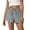 Gray, variant on Jalioing Linen Shorts for Women Drawstring Elastic High Waist Trendy Shorts Summer Casual Shorts with Pocket