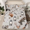 thumbnail image 2 of Castle Fairy Jungle Deer Bear Twin Sheet Sets for Adults Teens,Animal Hunting Bedding, 2 of 7
