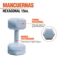 thumbnail image 2 of Mancuernas 7.5 Kg Pesas Hexagonales 2pz Altera Entrenamiento, 2 of 6