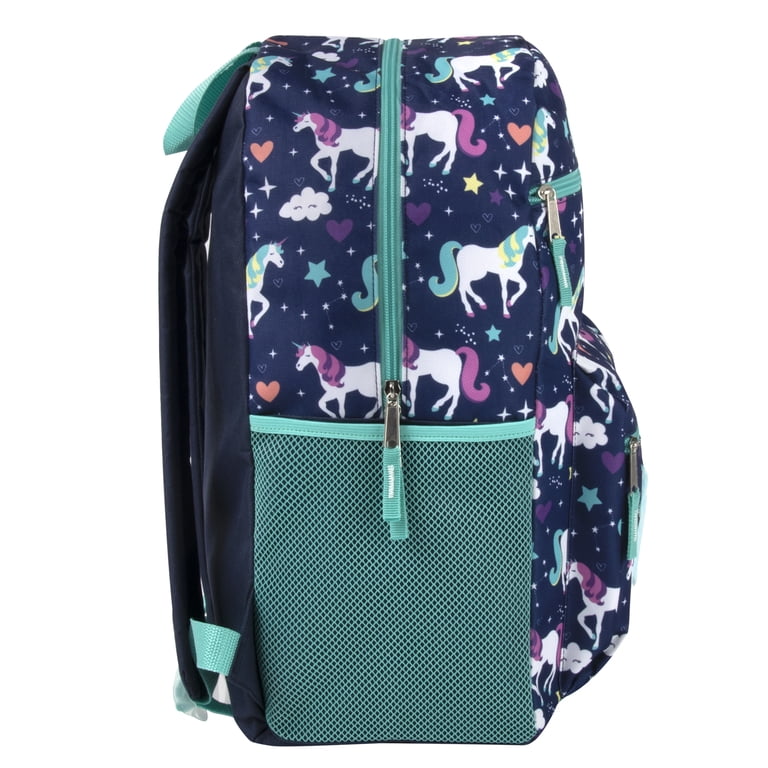 Trailmaker 17" Plush Unicorns Backpack, Colorful Print photo 4