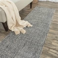 thumbnail image 3 of Alora Decor London 2'6" x 8' Tweed Black/Gray/Rust/Blue Hand-Tufted Area Rug, 3 of 3