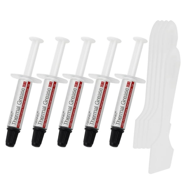 GENNEL 5-Pack GT-1 Silver CPU Thermal Paste (1g*5) High Performance Thermal Compound Paste Heat Sink Compound Ultra-Low Thermal Impedance Thermal Grease for CPU/PS4/PS5/PC/GPU Coolers