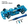 thumbnail image 4 of Vogacara 1/28 RC Car Metal Upgrade marco modificado conjunto de montaje de vehículo accesorios reemplazo para WLtoys 284131 K969 K979 K989 K999 Kits de construcción modelo Azul, 4 of 6
