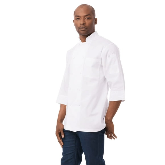 Chef Works Men's Morocco Chef Coat, White, X-Large
