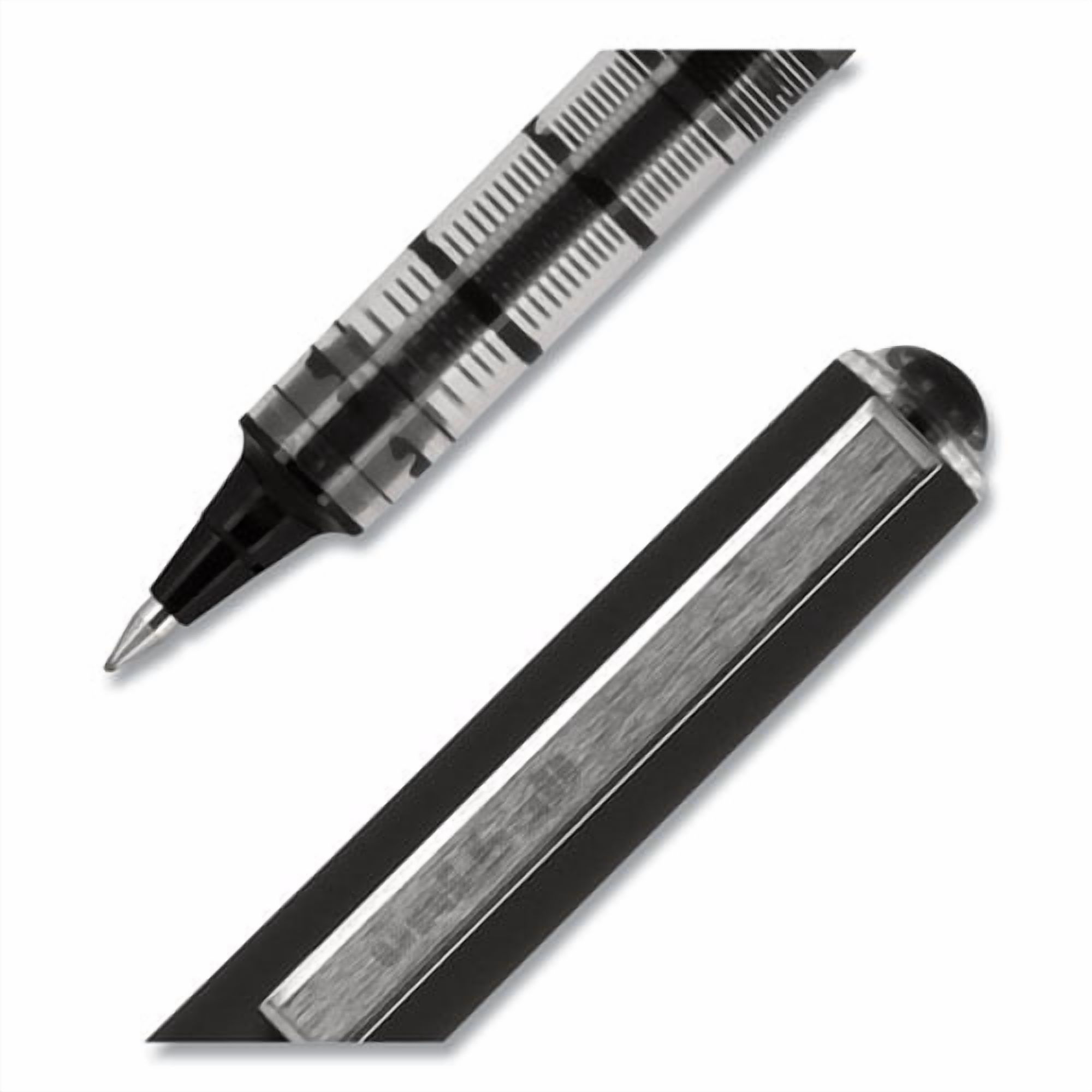 Vision Roller Ball Pen, Stick, Micro 0.5 Mm, Black Ink, Black/gray Barrel, Dozen | Bundle of 2 Dozen