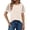 Beige #001, variant on Women's Short Sleeve Shirts Dressy Lace Summer Tops 2026 Spring Trendy Casual T-Shirts Cute Work Outfits Blouses Dark Green S
