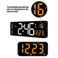 thumbnail image 2 of SPRING Digital Wall Clock 16 Inch LED Wall Alarm Clock With Large Screen, LED Alarm Clock With Remote Control For Bedroom Green, 2 of 9