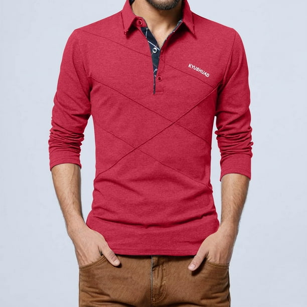 pstuiky camisa de manga larga para hombre, Camisa informal holgada de manga larga con solapa y botones a rayas para hombre top de hombre xxxxl